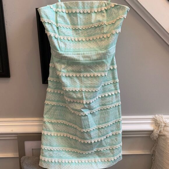 Vineyard Vines Kentucky Derby Mint Strapless Dress - Picture 1 of 7